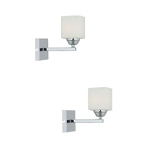 Minel Krom Kaplama 2'li Aplik Seti Yatak Odası-Yatak başı,Cafe,Re Beyaz