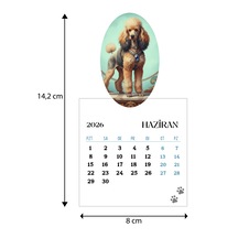 2027 Köpek Takvimi Ahşap Ayaklı Köpek Temalı Özel Tasarım Takvim