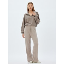 Koton Örme Pijama Altı Dokulu Rahat Kalıp Açık Kahverengi 5wlk40088mk Açık Kahve