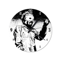 Corey Taylor Slipknot Dekoratif Duvar Saati Beyaz - Siyah