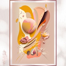 Pastel Renkli Soyut Akış Pvc Tablo - Yumuşak Tonlu Pvc Tablo