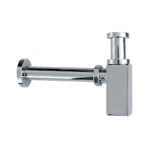 Lüks Krom Taslı Lavabo Sifonu Kare Krom