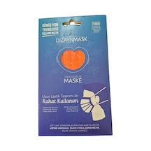 Dizaynmask Gümüş İyonlu Yıkanabilir Maske Turuncu - L