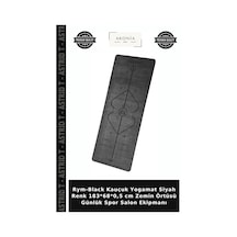 Rym-black Kauçuk Yogamat Siyah Renk 183 68 0,5 Cm Zemin Örtüsü Günlük Spor Salon Ekipmanı