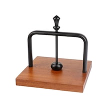 Homyl Tezgah Peçetelik Masa Üstü Mendillik Ahşap Taban Dekoru Siyah