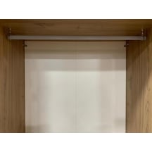 Dolap Askı Borusu Gri+2 Flanş Tüm Ölçüler Tüm Markalara Uyumlu 23cm
