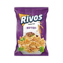 Rivos Buğday Cipsi 56g Biftek Lezzeti - Atıştırmalık 6'li Avantaj Paketi - 6 Adet Tarı