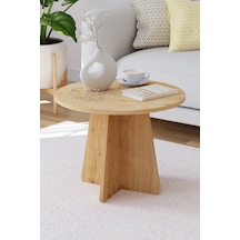 Mantar Orta Sehpa Yuvarlak Orta Sehpa 58 Cm - Safir Meşe