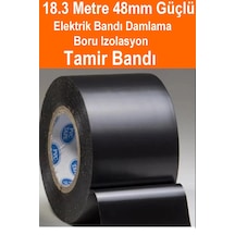 18,3 Metre Siyah Geniş Elektrik Bandı Damlama Boru Tamir Izolasyon Bantı