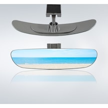 Ova-5 Dik-Eğik Kollu Universal Iç Dikiz Aynası 24X5 Cm Gri