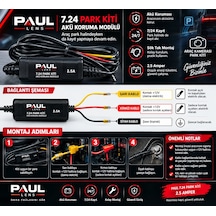 Type-c Girişli 7/24 Araç Kamerası Park Modu Bağlantı Kiti Hardwire Kit 3 Metre Sigorta Girişli