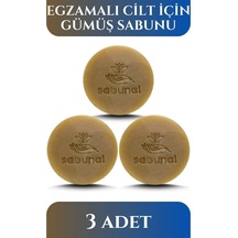 Sabunal Gümüş Sabunu 3 Adet - Hassas Ciltlere Özel Ferahlatıcı & Nemlendirici Sabun