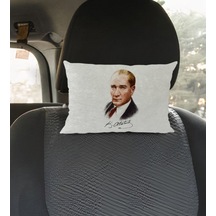 Bk Gift Atatürk Temalı Dikdörtgen Araç Koltuk Yastığı-12