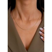 14 Ayar Altın Halat Zincir Kolye 1,6 Mm Sarı Altın