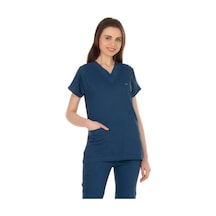 Unisex Likralı İndigo Doktor / Hemşire Forması