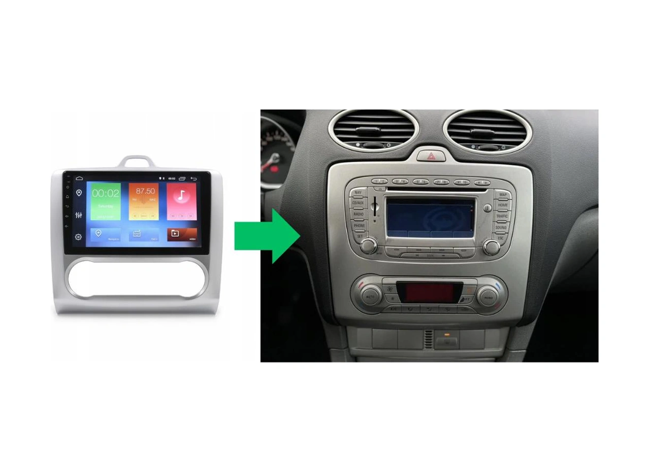 Ford Focus 2 Dijital Klima Android Multimedya Sistemi 2-32 For-x 2005-2011 9"