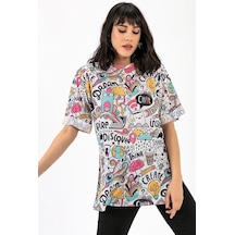 Dijital Baskılı T-Shirt Beyaz
