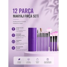 12'li Makyaj Fırça Seti Yumuşak Kıllı Profesyonel Kullanıma Uygun