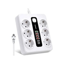 3000w 6'lı Priz Uzatma Kablosu - 4 Usb, 2 Type-c Giriş 0