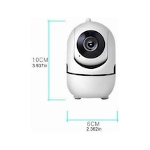 Baby Kamera Kablosuz 720p Beyaz 360 Derece Wifi Kamera Full Hd 1080p