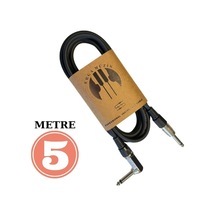 Gitar Jack Kablosu 5m Düz-L Elektro Akustik Bas Bağlama Keman Kemençe Amfi&mixer Uyumlu Jack Kablosu