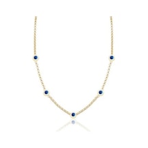 Diamond Line-Gülaylar - Sarı Altın 14 Ayar Nazar Boncuğu Kolye N11.25267