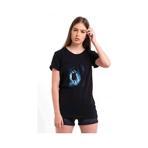 Sherlock Holmes A Game Of Shadows Baskılı Siyah Kadın Tshirt