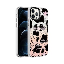 Zore İphone 12 Pro Max Uyumlu Mermer Desenli Ogaa Marbello Kılıf-siyah-beyaz