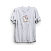 Stray Kids Skzoo Karakter Baskılı Unisex %100 Pamuk Beyaz T-shirt Beyaz