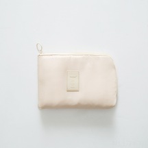 Teltree Seyahat Elektronik Aletleri Depolama Çantası - Su Geçirmez Büyük Kapasiteli Şarj Cihazı, Kablolar, Kulaklık - Bej 21x14x3 Cm