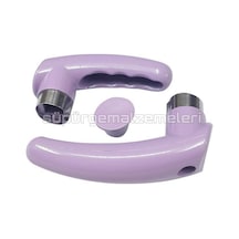 Lila Çaydanlık Sapı Kulp Tutamak Seti Karşıdan-Üstten Vidalı Lila