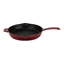 Lava Döküm Yuvarlak Izgara Tava Döküm Demir Yekpare Saplı Çap Ø 28cm.bordo Bordo Lava Döküm Yuvarlak Izgara Tava Döküm Demir Yekpare Saplı Çap Ø 28cm.bordo Bordo