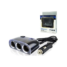 Ayt Olesson 1505 12-24v 3lü Çift Usbli 120w 80 Cm Kablolu Araç Oto Tır Çakmak Çoklayıcı Çakmaklık Çoğaltıcı