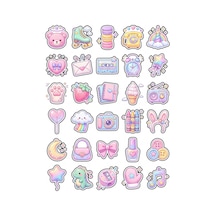 Pastel Estetik Sticker Seti 150 Adet - 5'li Mega Paket - Laptop Defter Ajanda Etiketi Çok Renkli