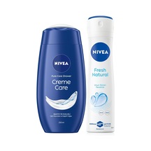 Tr Creme Care Nemlendirici Duş Jeli 250ml Ve Kadın Sprey Deodorant Fresh Natural 150ml, 48 Saat Koruma Diğer