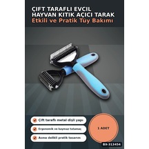 Çift Taraflı Evcil Hayvan Kıtık Açıcı Tarak - 1 Adet, Köpek Kedi Tüy Bakımı Bx-313454