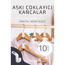 10 Adet Dayanıklı Plastik Askı Kancaları: Yerden Tasarruf Sağlayan Ve Çok Yönlü Plastik Çok Renkli S Diğer