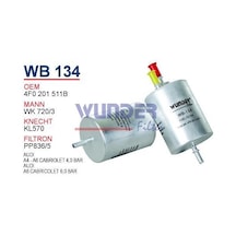 WUNDER WB134 Mazot Filtresi Audi A4-A6 Cabriolet 4,0 Bar