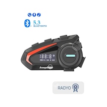 Fm Radyolu Kask Kulaklığı Su Geçirmez Bluetooth 5.3 Motosiklet Kask Kulaklık