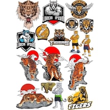 Kaplan Tiger Sticker Set-1 13 Parça Telefon, Tablet, Defter, Laptop Sticker
