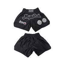 Dragondo Mt2017 Muay Thai Federasyon Onaylı Nakışlı Maç Şortu Siyah