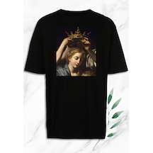 Flood Of Style Oversize Art Bartolomeo Cavarozzi Tablo Baskılı Siyah Tişört