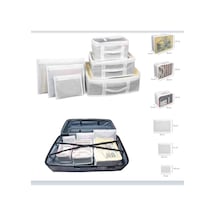 6&amp 39 Lı Bavul İçi Seyahat Çantası Valiz Düzenleyici Organizer Çok Renkli