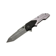 Fox A9 Gri Tanto Kamp Çakı 21cm- Yarı Otomatik, Kemerlikli