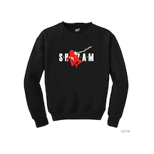 Shazam Logo And Child Siyah Sweatshirt