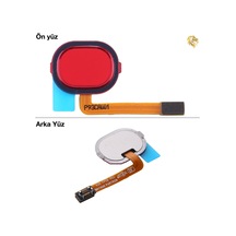 Samsung Galaxy A40 Home Tuşu Filmi Kırmızı Parmak İzi Butonu Açma-kapama Butonu Açma-kapama Tuşu Yan Güç Tuşu Power Tuşu Home Tuşu Touch İd Parmak İzi Sensörü İle Uyumlu