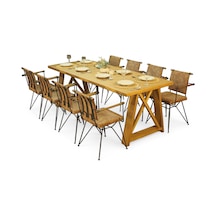 Neiwel İvea Doğal Ahşap Mutfak Ve Yemek Masası-80-200 Açık Ceviz