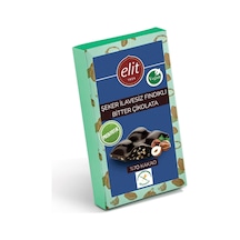 Elit Fındıklı Şeker İlavesiz Prebiyotik Bitter Çikolata 60 G - 5 Adet Tarı