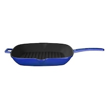 Lava Grill Tava 28 x 28 CM Metal Saplı Mavi