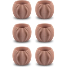 Omnipazar Krs-362 Plastik Mercan Kaktüs Saksı 0.35 Litre Soft Pembe 6 Adet
